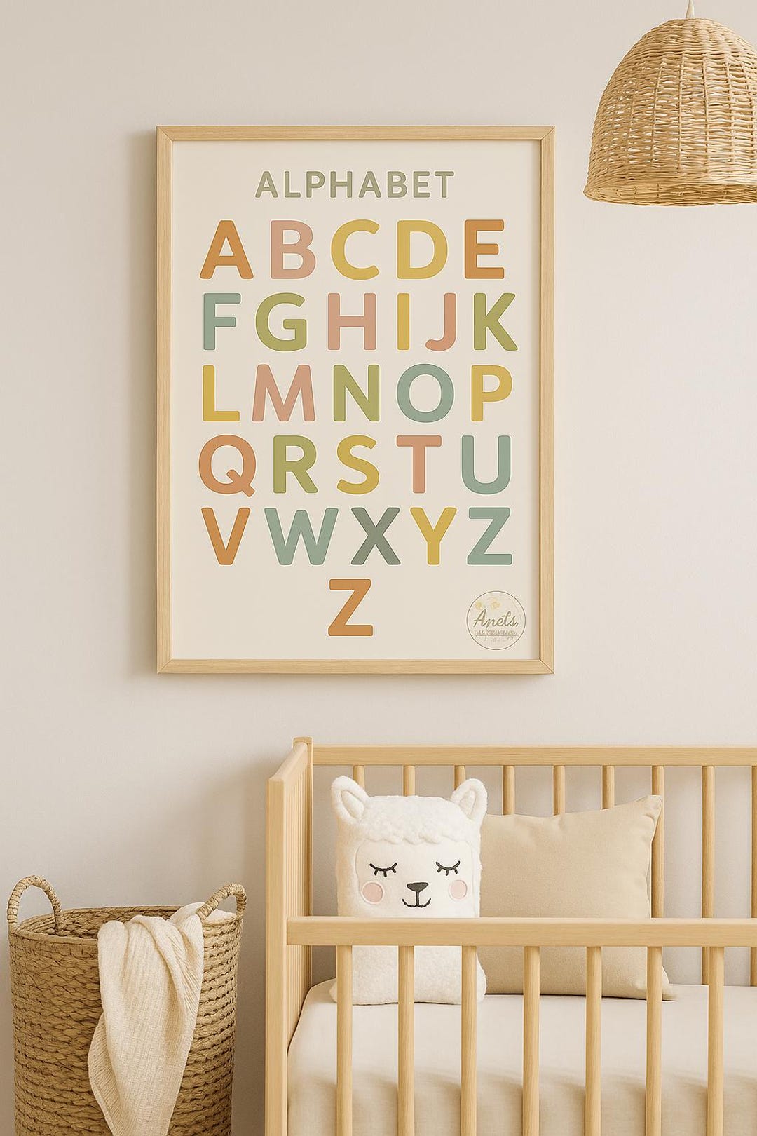 Pastel Alphabet Nursery Art Print | ABC Poster (digital Download) - Etsy