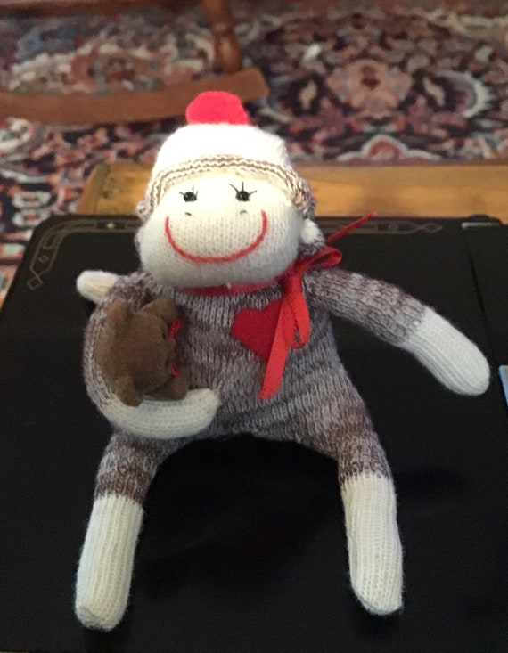 Miniature Baby Mini Sock Monkey With 