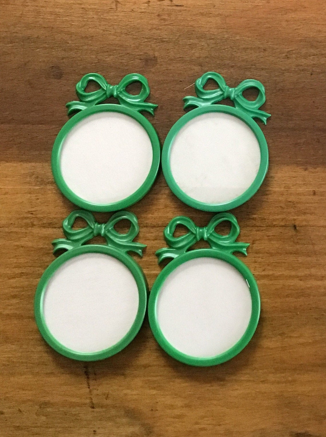 Choose from 13 Sets of 4 Round Plastic Frames with Cardboard Etsy