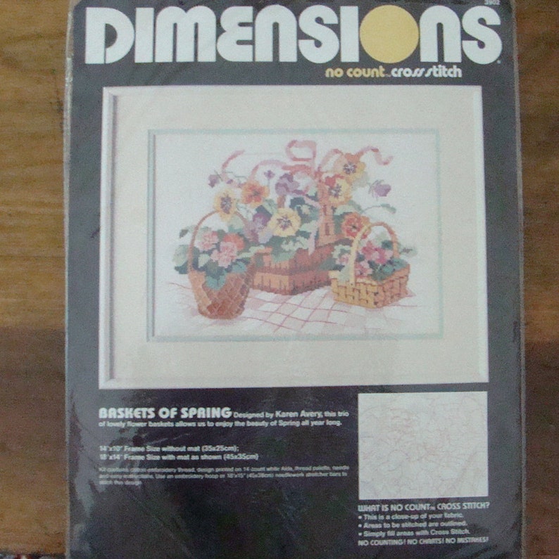 Dimensions No Count Cross Stitch KIT Baskets of Spring