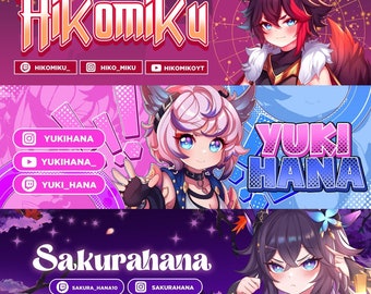 Maßgeschneiderte Anime Banner: Twitch, Twitter, Youtube, Discord