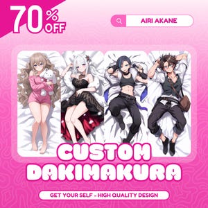 Aangepaste tekening Anime Dakimakura, aangepaste Dakimakura, kussensloop lichaam, anime-personage, anime-paar, fanart, SFW, origineel personage