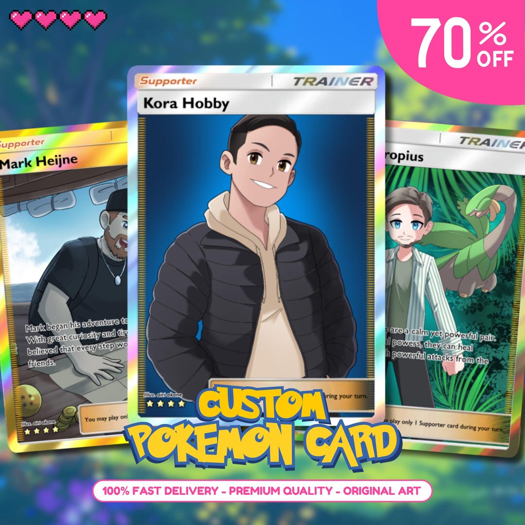 Custom Trainer Pokemon Card | Pokémon Gifts, Valentine Gift, Pokemon ...