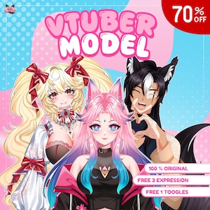 Custom Live2d Vtuber Commission | Live2d Model Commission, Anime, Anime Art, Custom Vtuber Model for Commercial Use, Pngtuber, Vtuber assets