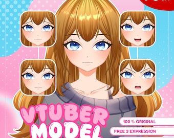 Custom Vtuber Live2d Model Commission | Live2d Vtuber Model | Vtuber Model | Pngtuber | Anime Art | Vtuber Male & Female | Vtuber Asset