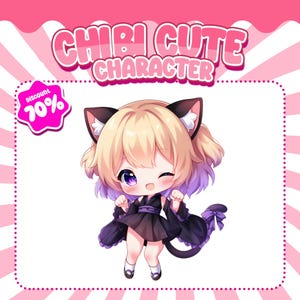 Aangepaste chibi-anime | Chibi-emoties | Hoge kwaliteit aangepaste chibi-animekunst | Origineel personage anime chibi fanart | Chibi-logo | Schattige chibi