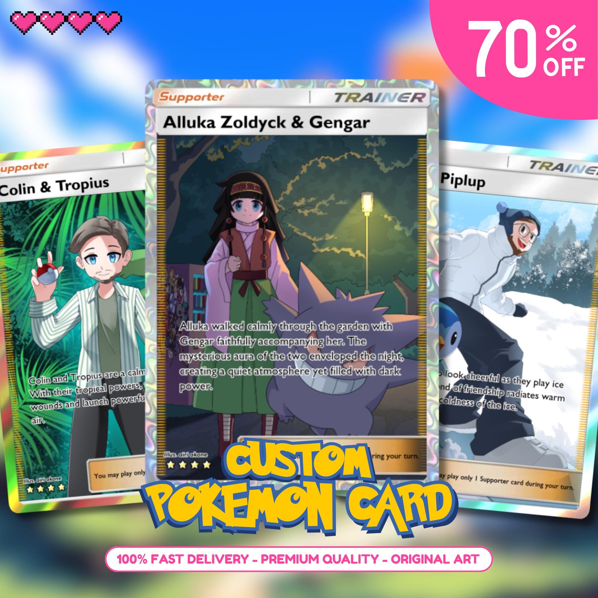 Custom Trainer Pokemon Card | Pokmon Gifts, Pokemon Card Commission,  Couple Portrait, Personalized Gift for Birthday, Potrait Illustration - Etsy