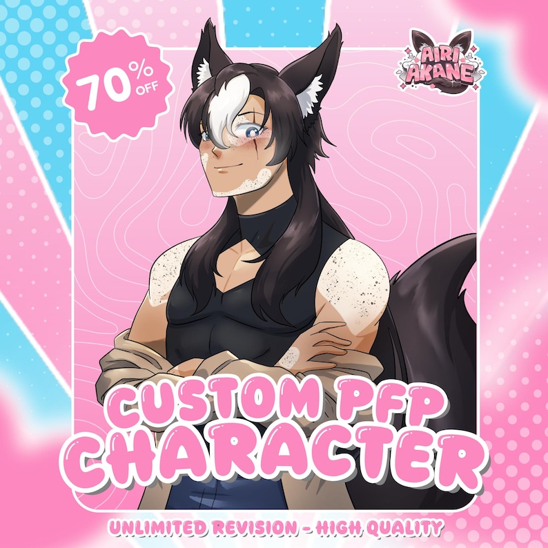 Custom anime-style profile picture of an original or fan-made character, perfect for Twitch streamers, VTubers, and PNGTubers. Includes detailed or chibi-style headshot with expressive features, vibrant colors, and clean linework. Ideal for profile icons, streaming overlays, emotes, or dakimakura designs. Styled to match your personality, fandom, or VTuber model concept.
Custom PFP, PFP anime, pfp Commission, PFP for twitch, Anime pfp, Vtuber