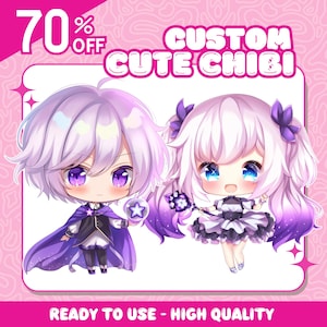 Aangepaste schattige chibi-animekarakter commissie schattige anime | Fanart-chibi | Chibi PBB | Chibi-illustratie | Chibi-huisdier | Schattige chibi | Chibi-kunst