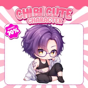 Aangepaste chibi-anime | Schattige chibi | Chibi-emoties | Hoge kwaliteit aangepaste chibi-animekunst | Origineel personage anime chibi fanart | Chibi-logo