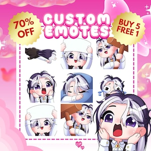 Emote Twitch personalizzate / Emote animate / Emote Twitch per streamer / YCH / Emote adesivo / Emote Twitch / Emote natalizie / Emote animali