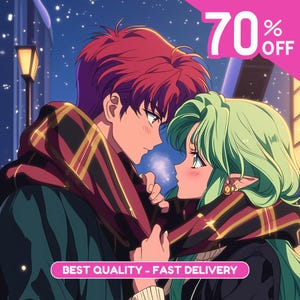 Estilo anime retro personalizado, retrato de anime de los 90, comisión retro de estilo anime vintage personalizada, estilo anime vintage, uso comercial