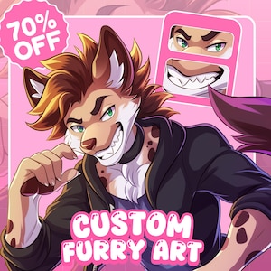 Furry Art Commission | Headshot Anime Furry Profile Picture | anime art | Anime Furry | Fursona Commission | Custom Pfp | Furry Icon Sketch
