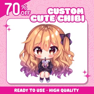 Aangepaste schattige chibi-animekarakter commissie schattige anime | Chibi PBB | Fanart-chibi | Chibi-illustratie | Chibi-huisdier | Schattige chibi | Chibi-kunst