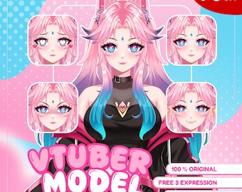 Encargo de modelo VTuber personalizado en Live2D / Arte anime / Modelo Vtuber / Recursos Vtuber / PNGTuber / Vtuber masculino y femenino / Encargo de modelo Vtuber