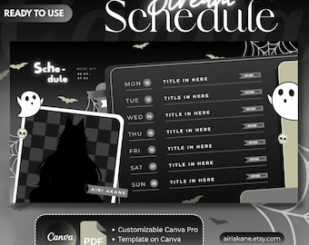 Ghost Stream Template: Gruseliges Canva Design (Digitaler Download)