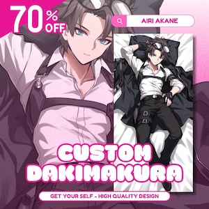 Aangepaste tekening Dakimakura-anime, anime-personage, aangepaste Dakimakura, anime-paar, fanart, kussensloop, SFW, origineel personage