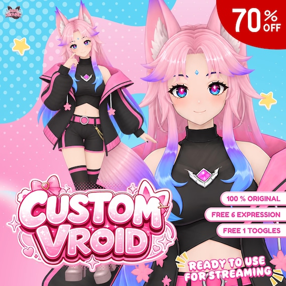 Custom VRoid Commission | 3D VTuber Avatar | Anime Streaming Model VRM