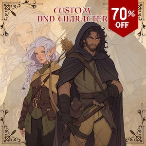 カスタム DND キャラクター、ダンジョンズ アンド ドラゴン、DnD キャラクター ポートレート、DnD キャンペーン ギフト、DnD キャラクター コミッション、DnD キャラクター リファレンス シート