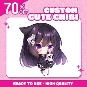 Aangepaste schattige chibi-animekarakter commissie schattige anime | Chibi-huisdier | Schattige chibi | Chibi-kunst | Fanart-chibi | Chibi-illustratie | Chibi PBB