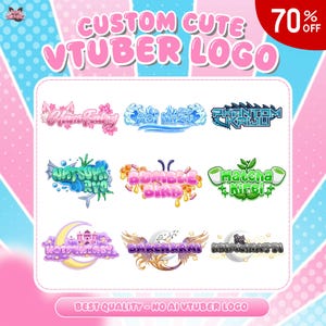 CUSTOM VTUBER LOGO | Vtuber Logo, Vtuber, Cute Logo, Kawaii Logo, Custom Cute Vtuber Logo, GIFTuber Logo, Custom VTuber Logo Commission