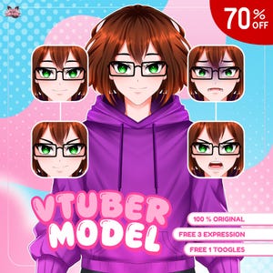 Custom Live2d Vtuber Commission | Vtuber assets, Anime, Anime Art, Custom Vtuber Model for Commercial Use, Live2d Model Commission, Pngtuber, vtuber model, vtuber character, character modeling, live 2d model, pfp, vtuber chibi, vtuber model anime