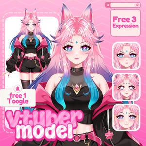 Custom Live2d Vtuber-commissie | Vtuber-items, anime, anime-kunst, aangepast Vtuber-model voor commercieel gebruik, Live2d Model Commission, png