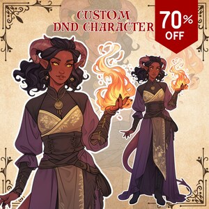 AANGEPASTE DND-personage, Dungeons and Dragon, portret DnD-personage, referentieblad DnD-personage, cadeau DnD-campagne, commissie DnD-personage