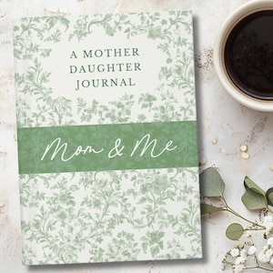 Personalized Mother Daughter Legacy Journal, Custom Toile Journal Mother&#39;s Day Gift, Toile De Jouy Book for Mom, Mom Custom Journal Gift