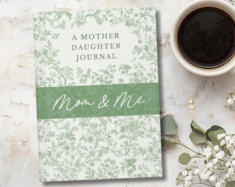 Personalized Mother Daughter Legacy Journal, Custom Toile Journal Mother's Day Gift, Toile De Jouy Book for Mom, Mom Custom Journal Gift