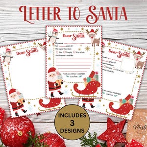 Carta a Papá Noel con lista de deseos, carta a Papá Noel, carta de Navidad para Papá Noel, carta al Polo Norte, lista de cosas buenas, carta a Papá Noel