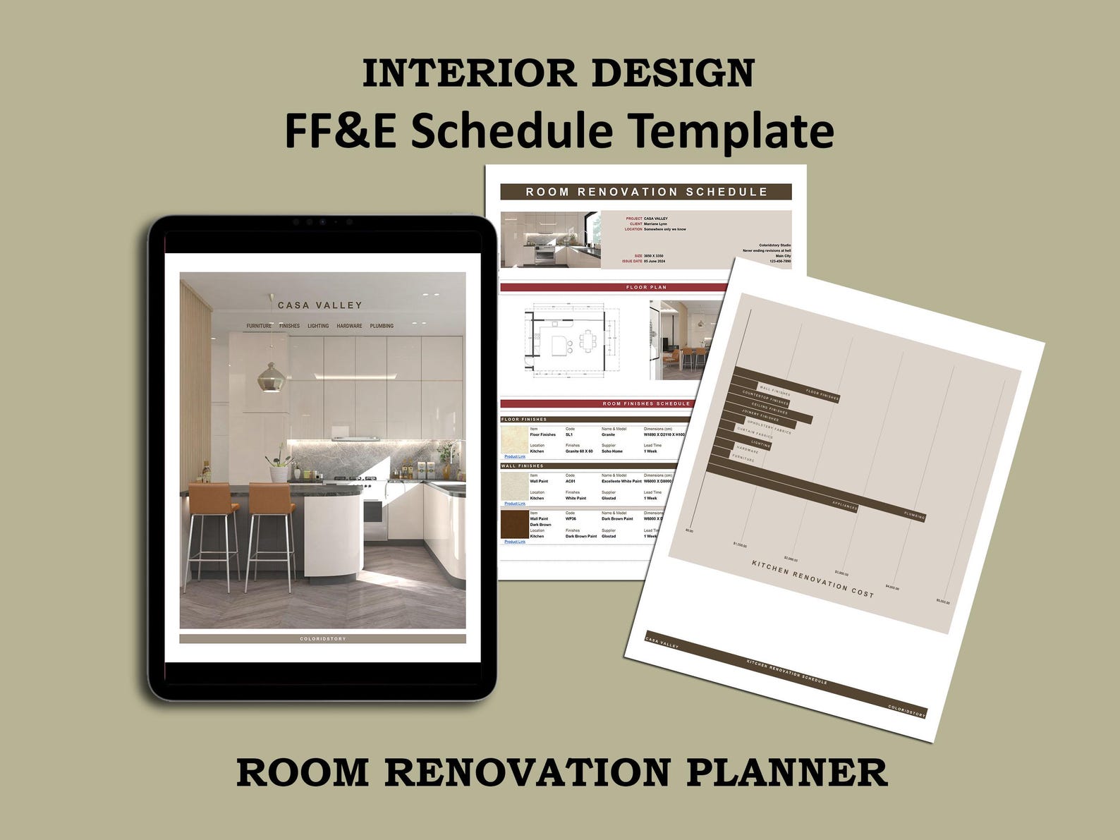 Room Renovation Budget Planner Google Sheets Interior Design Spec ...