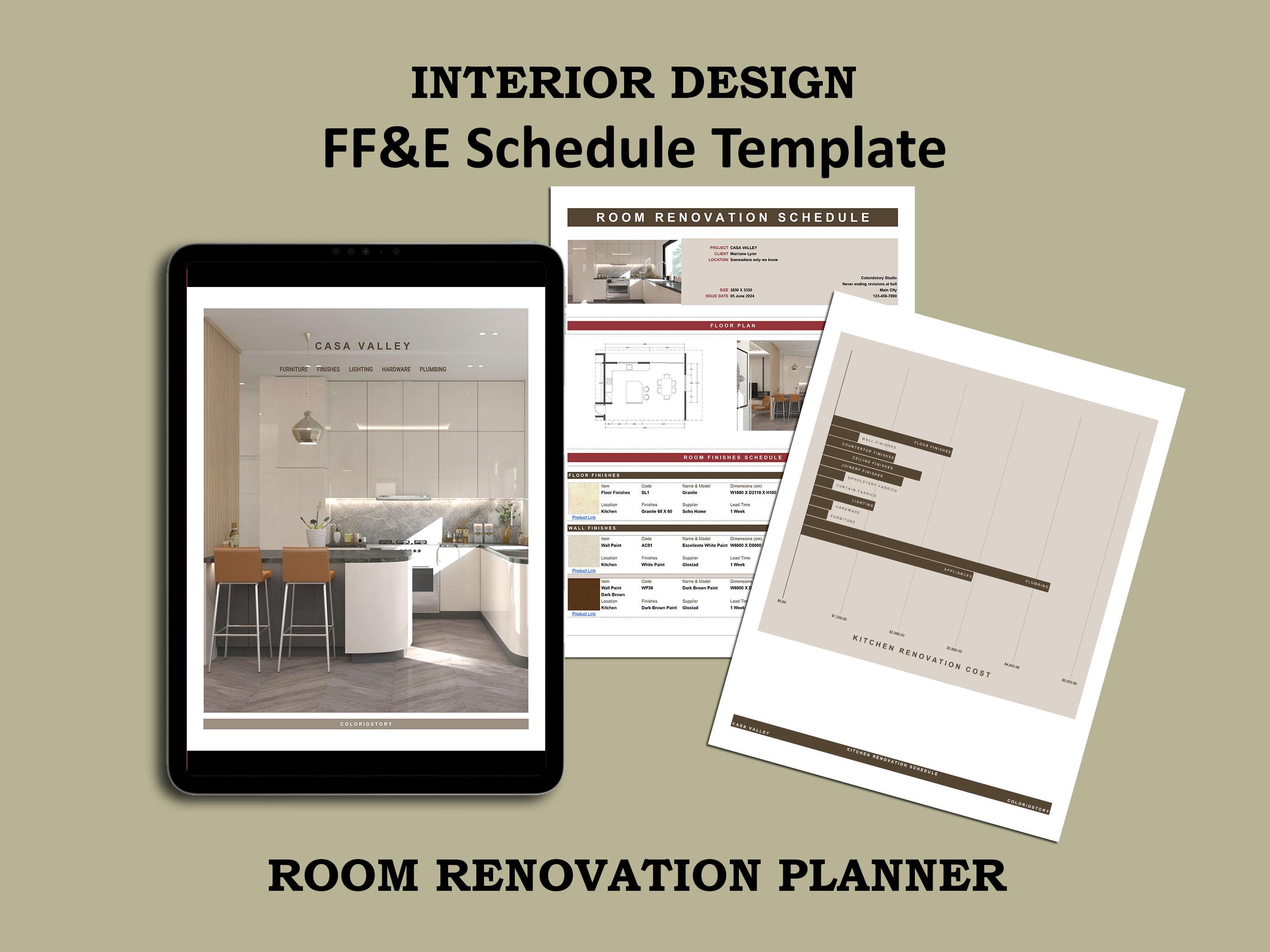 Room Renovation Budget Planner Google Sheets Interior Design Spec ...