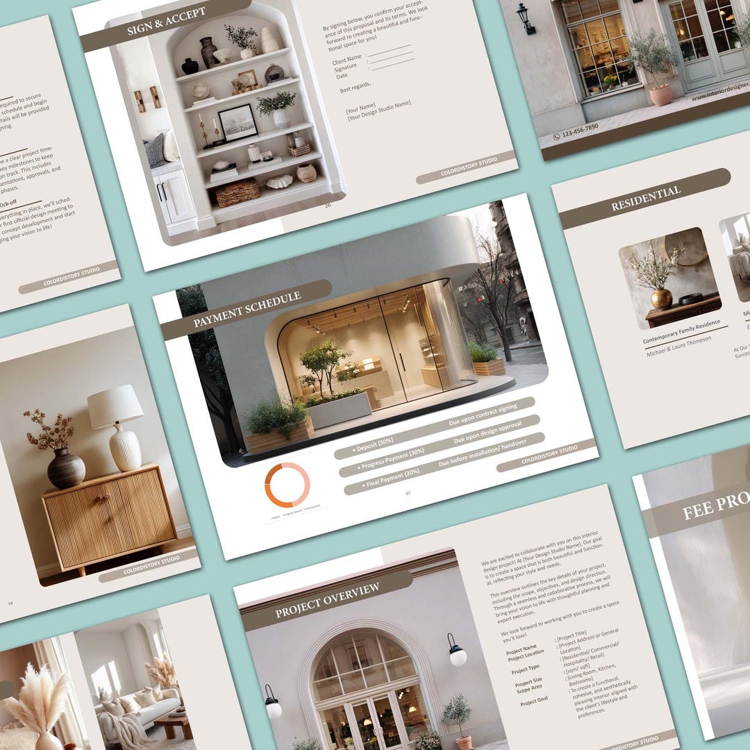 Fee Proposal for Interior Designers Template, Professional Client ...