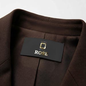 Garment Label Mockup for Fashion Brand, Neck Tag Template for Small Business Branding, Woven Sew In Neck Label Template, Fabric Label