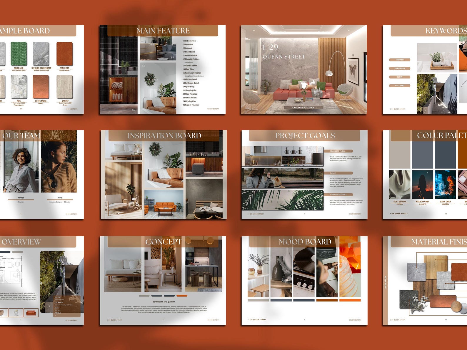 Interior Design Presentation Template Concept Mood Board Template for ...