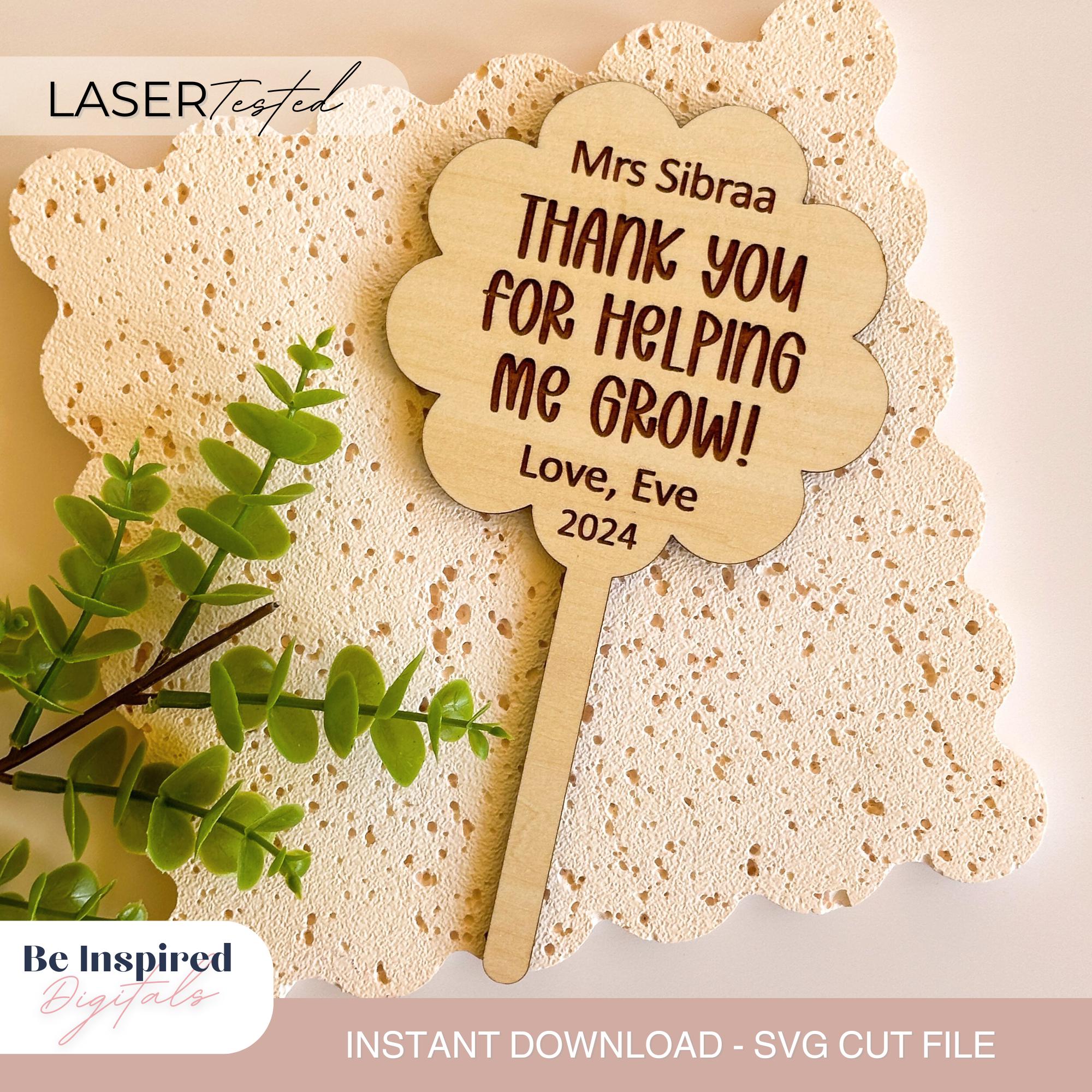 Teacher Appreciation Plant Sign Laser Cut File SVG (digital Download ...