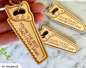 Father's Day Keyring Laser Cut Files | Saw Keychain SVG | Laser Engrave Files | SVG | Laser Files