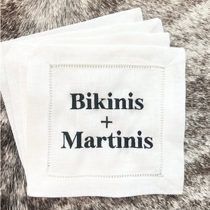 Serwetki koktajlowe Bikini + Martini (zestaw 4 sztuk)