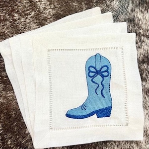 Serwetki koktajlowe Cowgirl Boot (zestaw 4 sztuk)