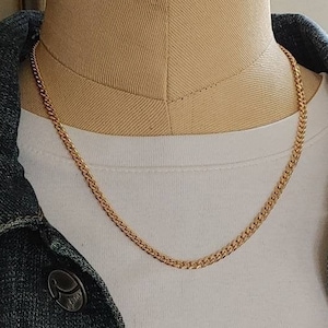 Curb chain link ketting, Gold Filled Stack ketting