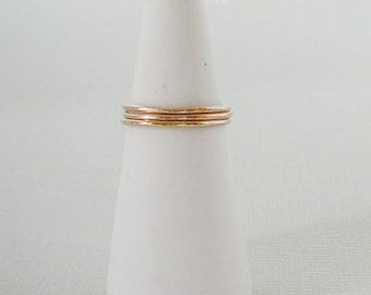 Set of 3 stacking rings ..14 kt Gold Filled Ring, skinnies thin skinny stacker ring midi knuckle ring