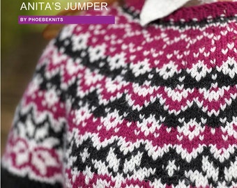 Maglione Aran lavorato a maglia: maglione con scollo rotondo