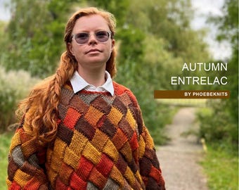 Modello pullover Entrelac autunnale