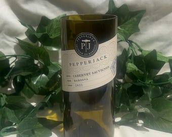 Upcycled Pepperjack Cabernet Sauvignon Bottle Vase | Modern Minimal Design | Eco-Friendly Wine Lover Gift