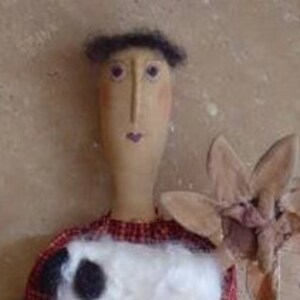 Primitive Doll Pattern sheep sewing image 1