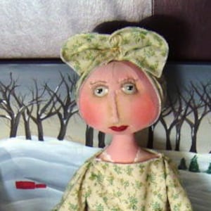 Doll pattern Cissy Cindy Folk Art, mailed pattern, doll pattern, folk art doll pattern, paper pattern