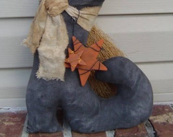 SALE Witch Boot EPATTERN primitive halloween cloth doll craft digital download sewing pattern