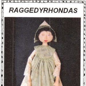 Primitive Doll ePATTERN, lalka Folkart, Pilgram, Święto Dziękczynienia, wzór, fartuch świąteczny