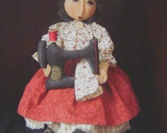 PRIMITIVE doll pattern, sewing machine